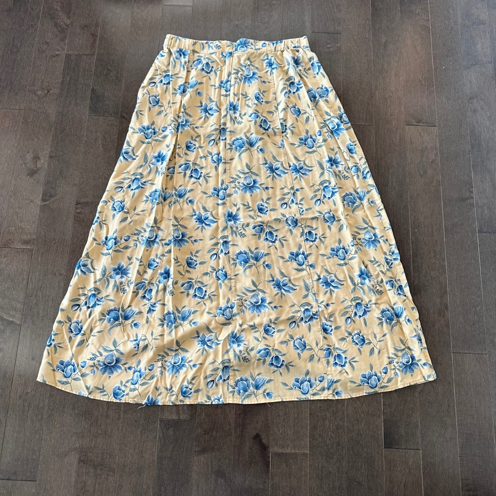 Vintage Stonebridge Cottagecore Maxi Skirt Floral Button Romantic Coquette 16 - Picture 6 of 6